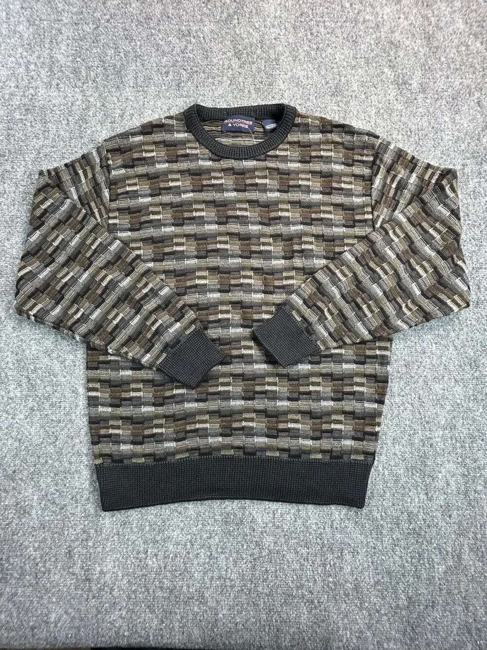 Vintage Roundtree & Yorke Sweater Men's M Deadstock Made USA 100% Cotton Knit - Picture 1 of 6